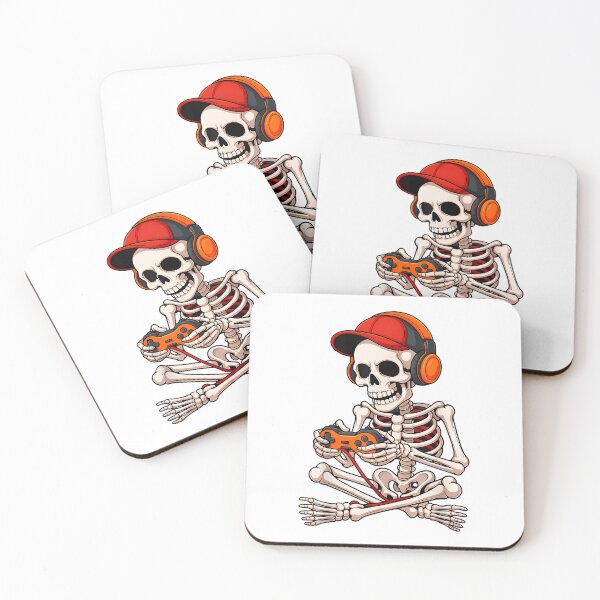 Item preview, Halloween Skeleton Gamer Funny Video Gaming Boys Men Kids T-Shirt designed and sold by CcConsultingS.