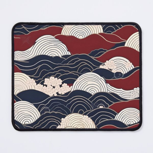 Item preview, Elegant Edo Pattern – Cherry Blossom Wave Seamless Print designed and sold by Vandy Fullam.