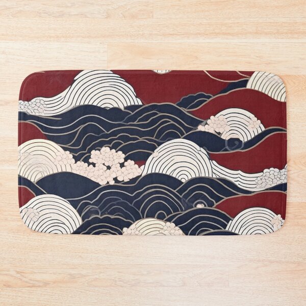 Item preview, Elegant Edo Pattern – Cherry Blossom Wave Seamless Print designed and sold by Vandy Fullam.
