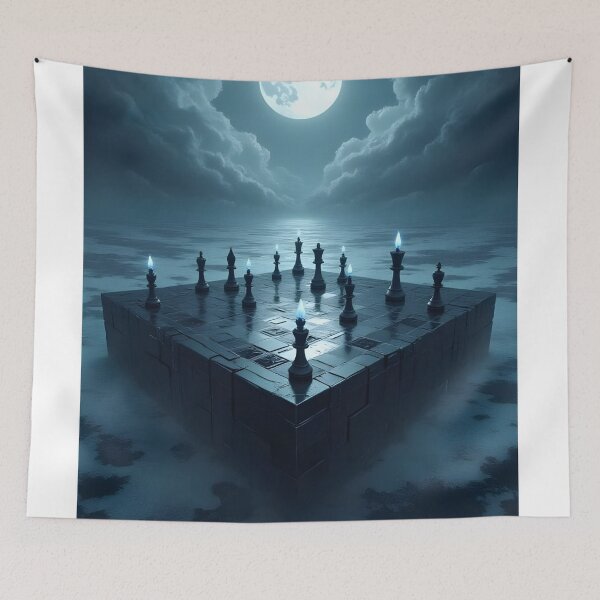 Item preview, Midnight Chessboard on a Floating Monolith designed and sold by oanaunciuleanu.