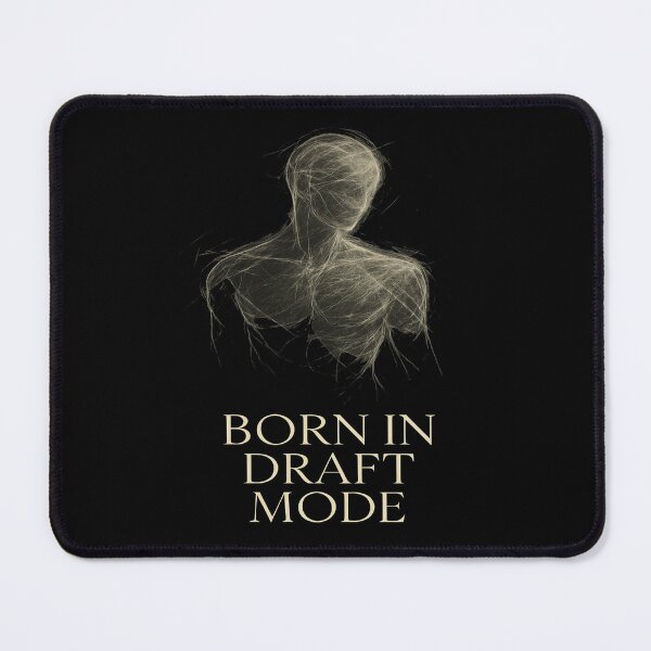 Item preview, Born in Draft Mode - Abstract Human Figure Design designed and sold by RWADSTUDIO.