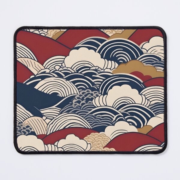 Item preview, Vintage Japan Woodblock Style – Seamless Sakura Wave Design designed and sold by Vandy Fullam.