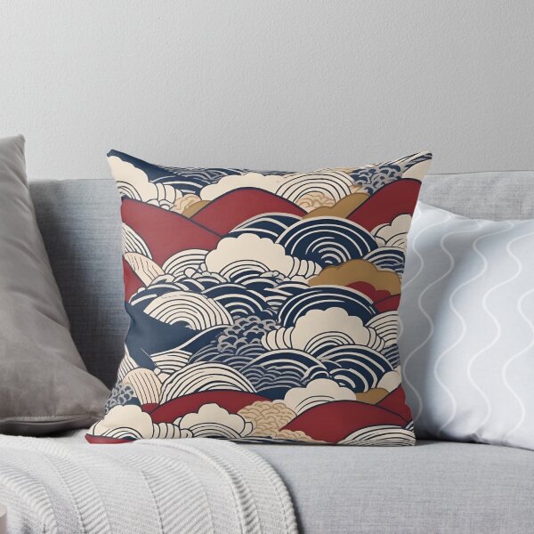 Item preview, Vintage Japan Woodblock Style – Seamless Sakura Wave Design designed and sold by Vandy Fullam.