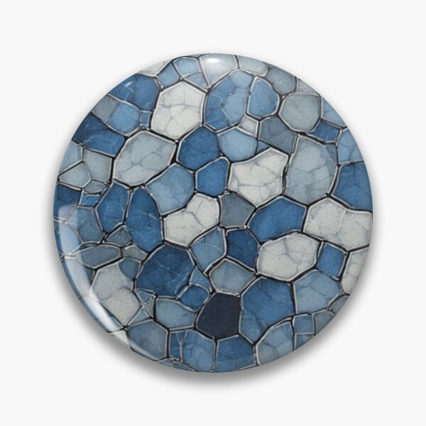 Item preview, Fractured Honeycomb: Blue Cracked Tile Pattern designed and sold by Virtuals1.