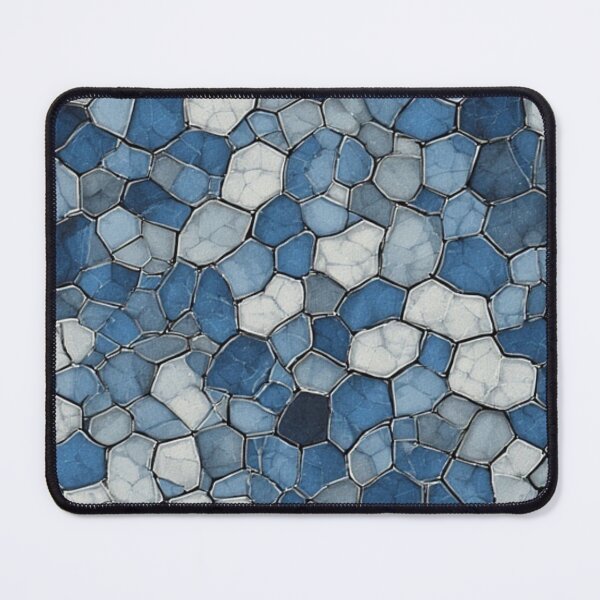 Item preview, Fractured Honeycomb: Blue Cracked Tile Pattern designed and sold by Virtuals1.
