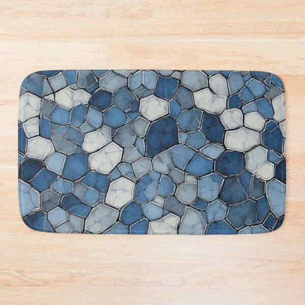 Item preview, Fractured Honeycomb: Blue Cracked Tile Pattern designed and sold by Virtuals1.