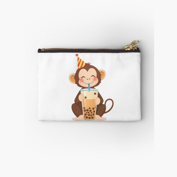 Item preview, Monkey Boba tea milktea Party Hat happy birthday kawaii gift funny christmas happy designed and sold by CheeseBlueprint.