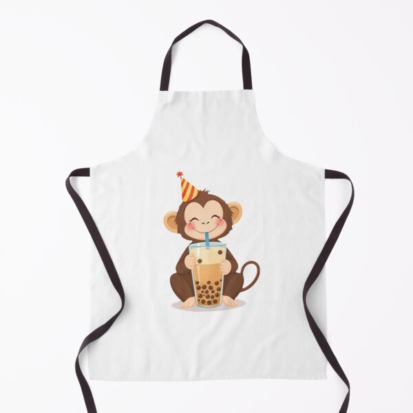 Item preview, Monkey Boba tea milktea Party Hat happy birthday kawaii gift funny christmas happy designed and sold by CheeseBlueprint.