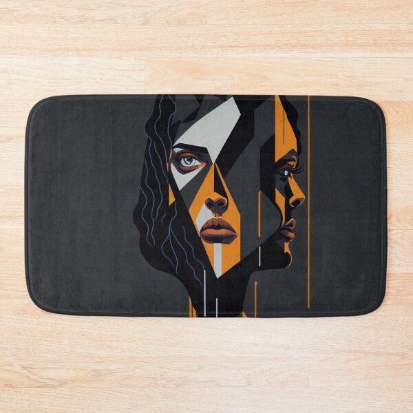 Item preview, Portrait of a young woman in geometric Bauhaus style designed and sold by LCPcreations.
