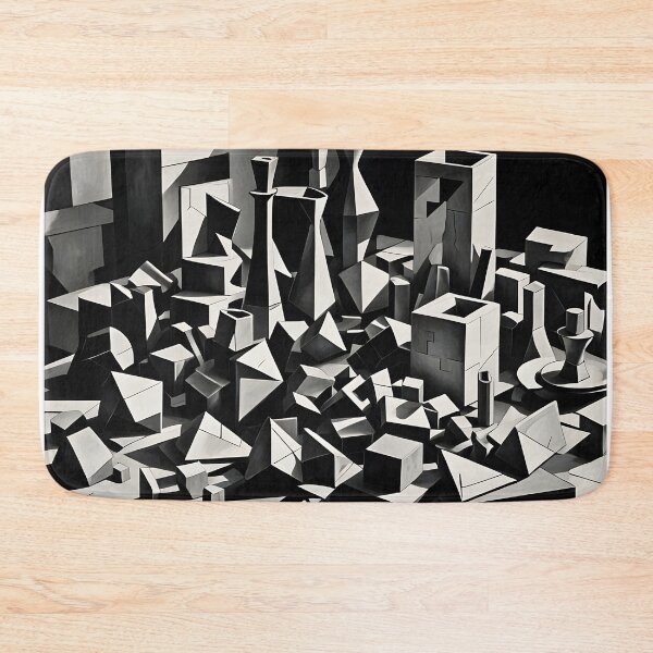 Item preview, Monochrome Abstract Composition of Geometric Shapes in Artistic Arrangement. designed and sold by LCPcreations.