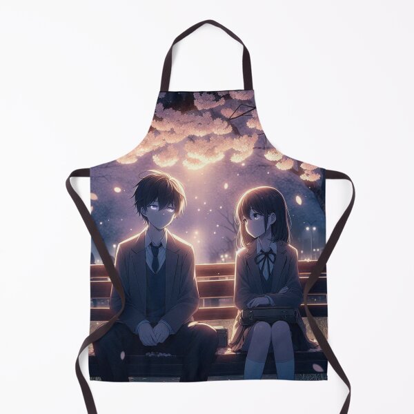 Item preview, Anime Couple Under Cherry Blossoms – Romantic Sakura Night designed and sold by AceLightning Designs.