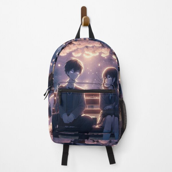Item preview, Anime Couple Under Cherry Blossoms – Romantic Sakura Night designed and sold by AceLightning Designs.