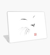 white cat Laptop Skin
