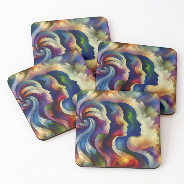 Item preview, Abstract Colorful Artistic Profiles  designed and sold by LCPcreations.