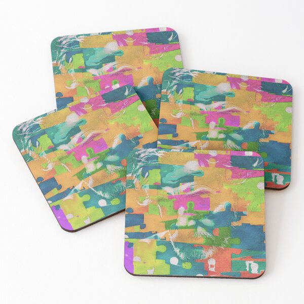 Item preview,  Abstract Portrait With Puzzle Motif, Textured Vibrant Design designed and sold by LCPcreations.