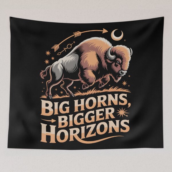 Item preview, Modern Mystics Buffalo – Big Horns, Bigger Horizons Spirit Animal Design designed and sold by LaLi-Designs.