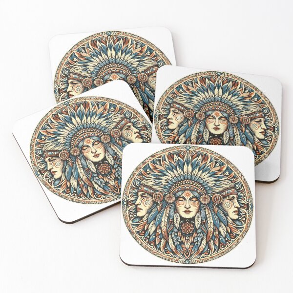 Item preview, Faces of the Feathered Sun designed and sold by nikkolaus.