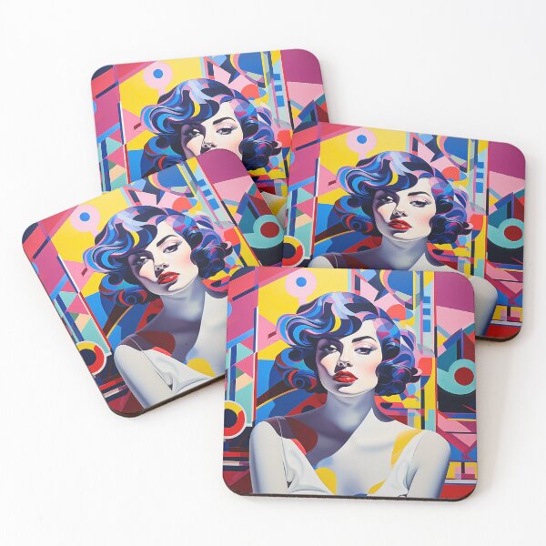 Item preview, Portrait of a Glamorous Woman in  Bauhaus Style designed and sold by LCPcreations.