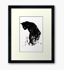spot cat Framed Print