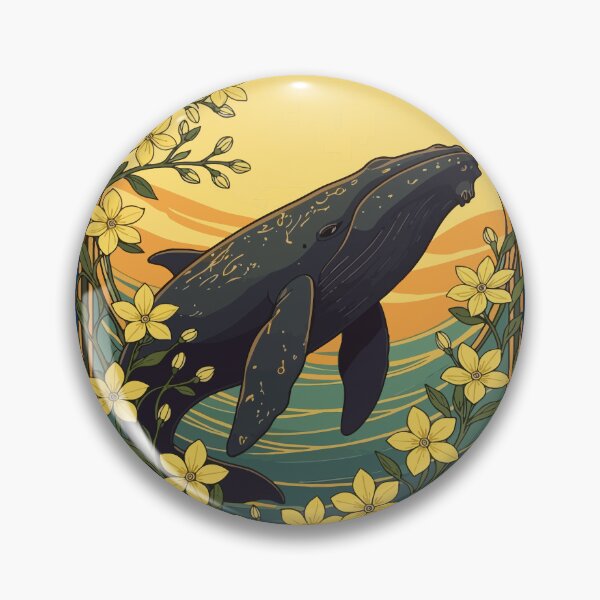 Item preview, Eubalaena glacialis And Yellow Jasmine Flowers designed and sold by taiche.
