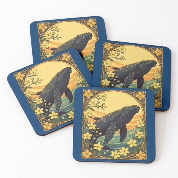 Item preview, Eubalaena glacialis And Yellow Jasmine Flowers designed and sold by taiche.