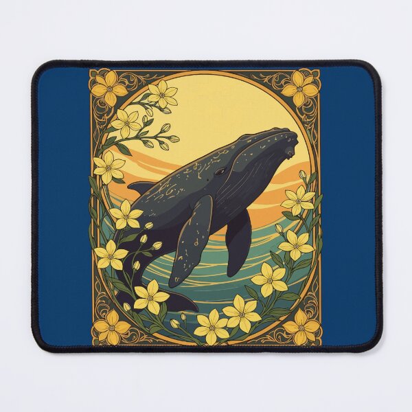 Item preview, Eubalaena glacialis And Yellow Jasmine Flowers designed and sold by taiche.