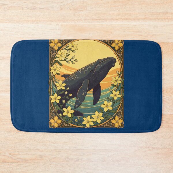 Item preview, Eubalaena glacialis And Yellow Jasmine Flowers designed and sold by taiche.