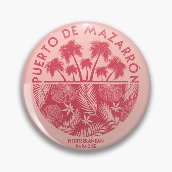 Item preview, Puerto de Mazarrón Palm Trees and Leaves Emblem - Coral Edition designed and sold by mzrn-souvenirs.