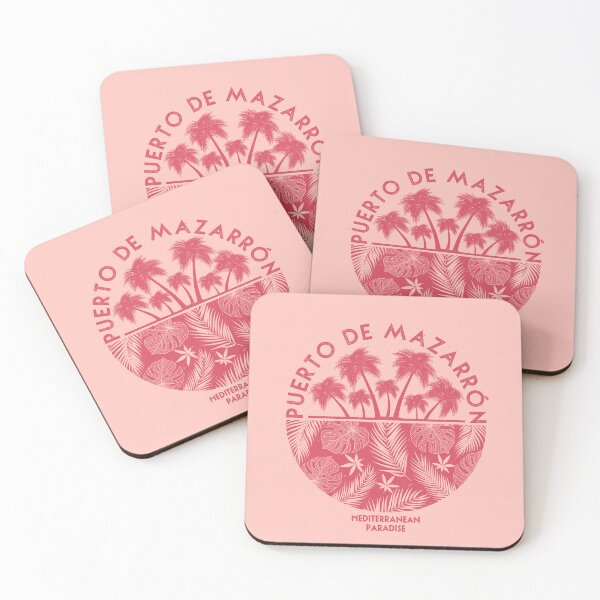 Item preview, Puerto de Mazarrón Palm Trees and Leaves Emblem - Coral Edition designed and sold by mzrn-souvenirs.