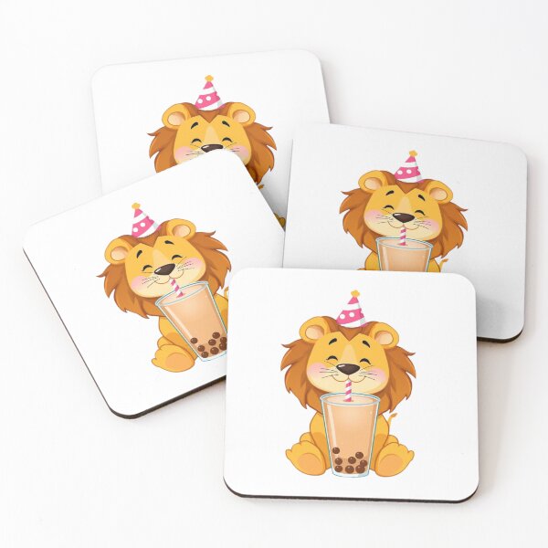 Item preview, Lion Boba tea milktea Party Hat happy birthday kawaii gift funny christmas happy designed and sold by CheeseBlueprint.
