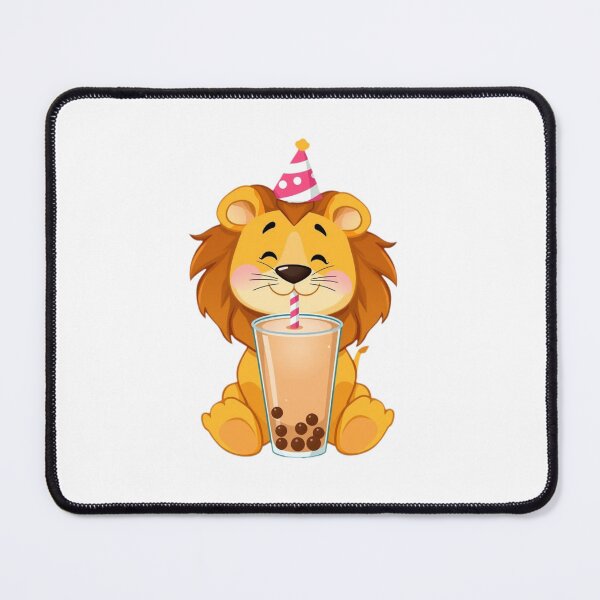 Item preview, Lion Boba tea milktea Party Hat happy birthday kawaii gift funny christmas happy designed and sold by CheeseBlueprint.
