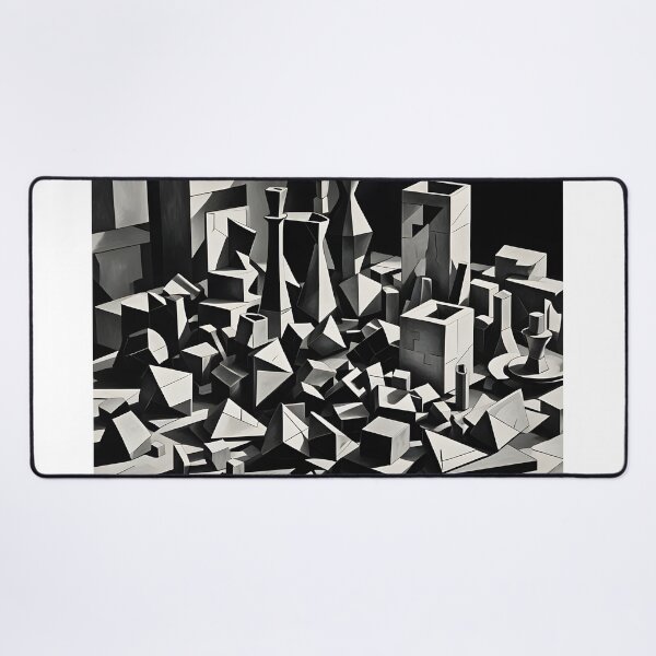 Item preview, Monochrome Abstract Composition of Geometric Shapes in Artistic Arrangement. designed and sold by LCPcreations.