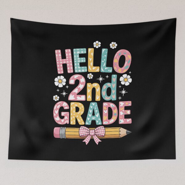 Item preview, Hello 2nd Second Grade First Day of School Girls Teacher designed and sold by BakeryDozen.