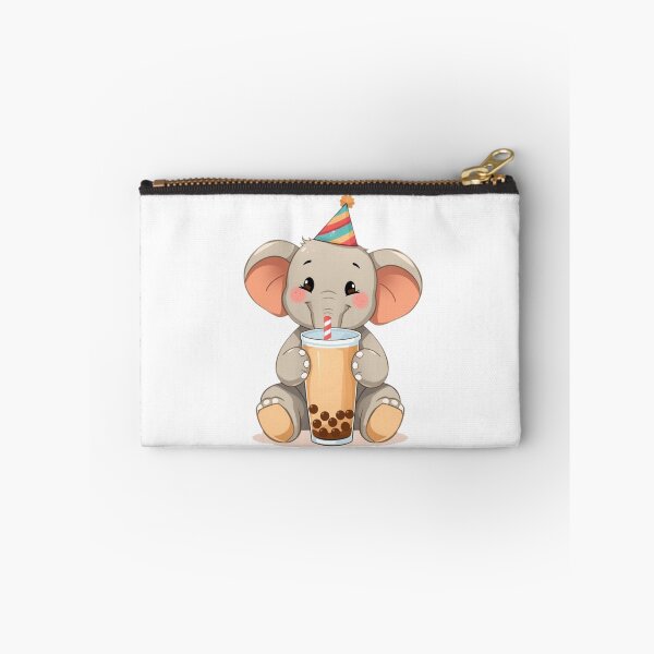 Item preview, Elephant Boba tea milktea Party Hat happy birthday kawaii gift funny christmas happy designed and sold by CheeseBlueprint.