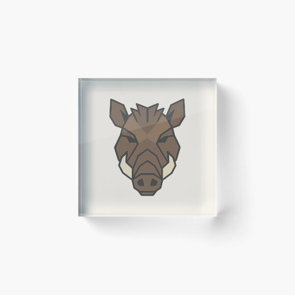 Item preview, Geometric Boar Head – Low Poly Symmetrical Design designed and sold by Bratak.