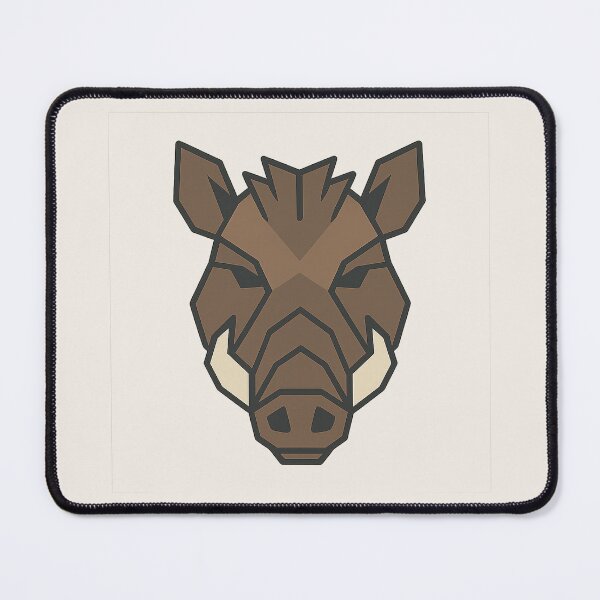 Item preview, Geometric Boar Head – Low Poly Symmetrical Design designed and sold by Bratak.