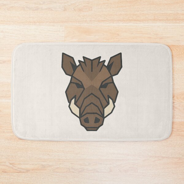 Item preview, Geometric Boar Head – Low Poly Symmetrical Design designed and sold by Bratak.