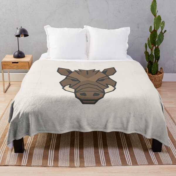 Item preview, Geometric Boar Head – Low Poly Symmetrical Design designed and sold by Bratak.