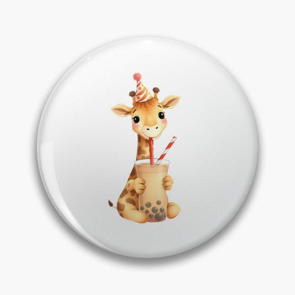Item preview, Giraffe Boba tea milktea Party Hat happy birthday kawaii gift funny christmas happy designed and sold by CheeseBlueprint.