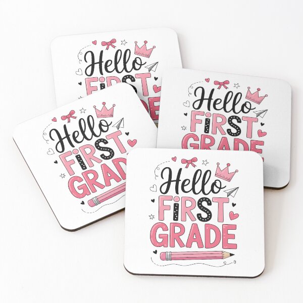 Item preview, Hello First Grade First Day of School Coquette Teacher designed and sold by BakeryDozen.