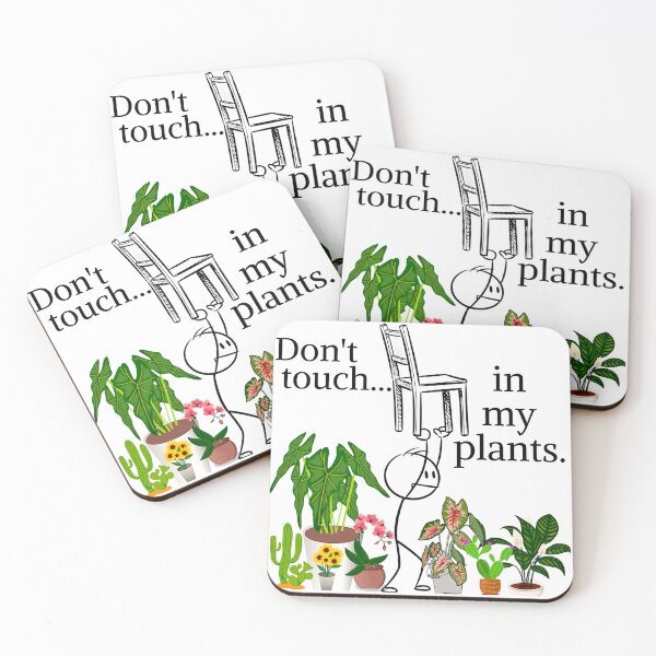 Item preview, Flork-Style Drawning Don`t Touch, In My Plants  designed and sold by GreenVerseStore.