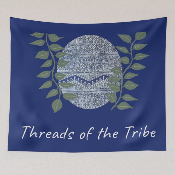 Item preview, Threads of the Tribe – Indigo Mountain Tribal Pattern Design designed and sold by PimTribe.
