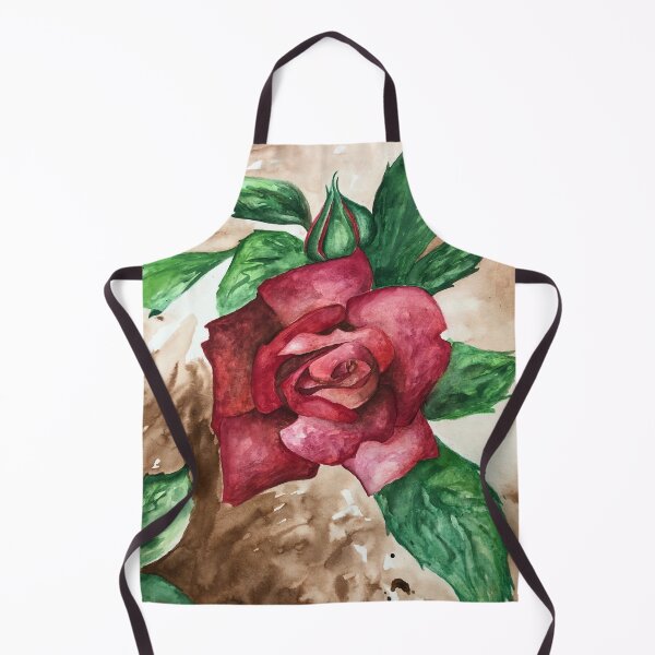 Item preview, "A Rose and its Bud" watercolor painting designed and sold by GiSilver.