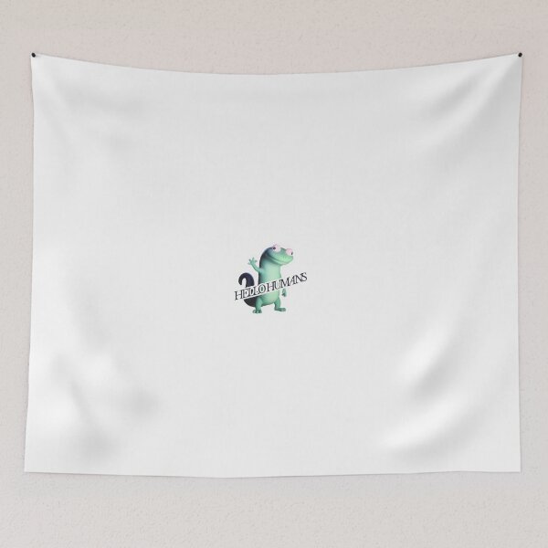 Item preview, Funny Lizard Meme Sticker – Cute Gecko Saying “Hello Humans” designed and sold by SassyArtist9006.
