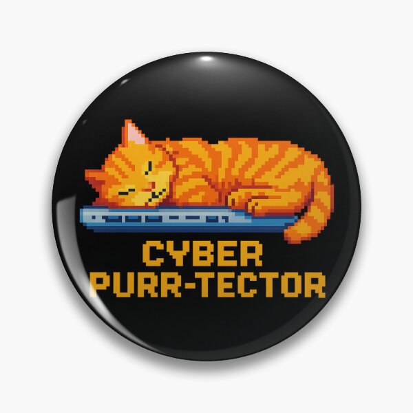 Item preview, CYBER PURR-TECTOR Pixel Art Cat designed and sold by RR-Arts.