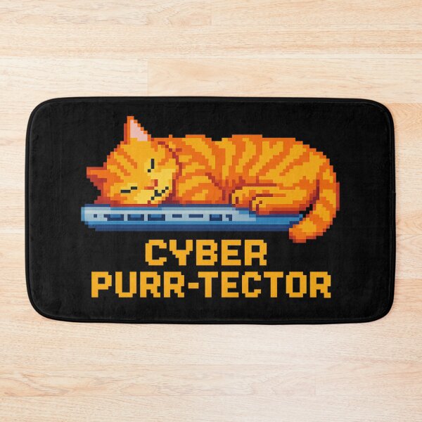 Item preview, CYBER PURR-TECTOR Pixel Art Cat designed and sold by RR-Arts.