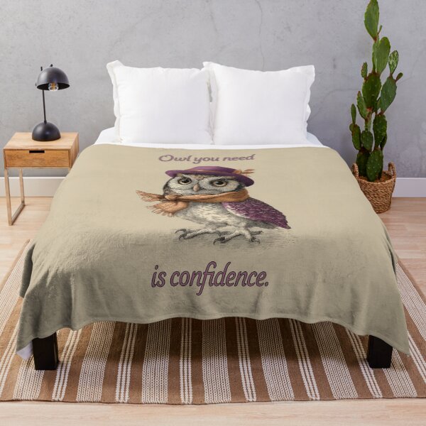 Item preview, Owl You Need Is Confidence – Cute Owl Pun Illustration designed and sold by Enea Kelo.