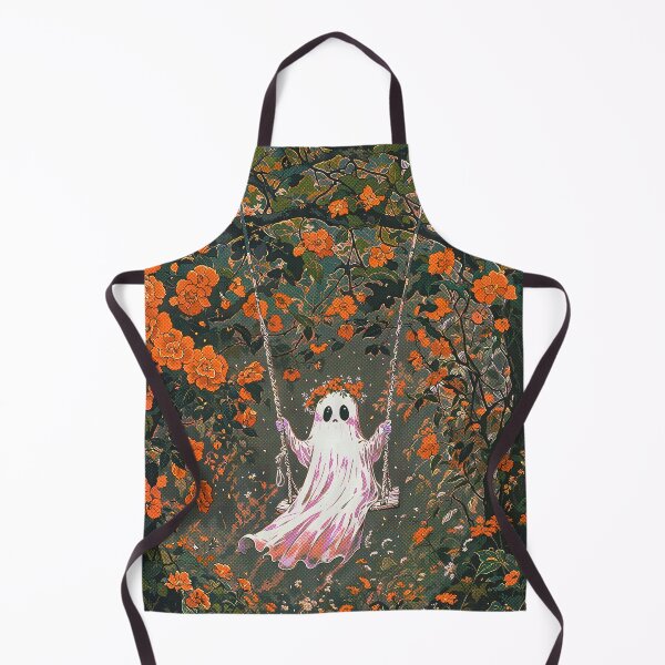 Item preview, Whimsical Ghost on a Swing – Floral Surreal designed and sold by pixelated_echoes.