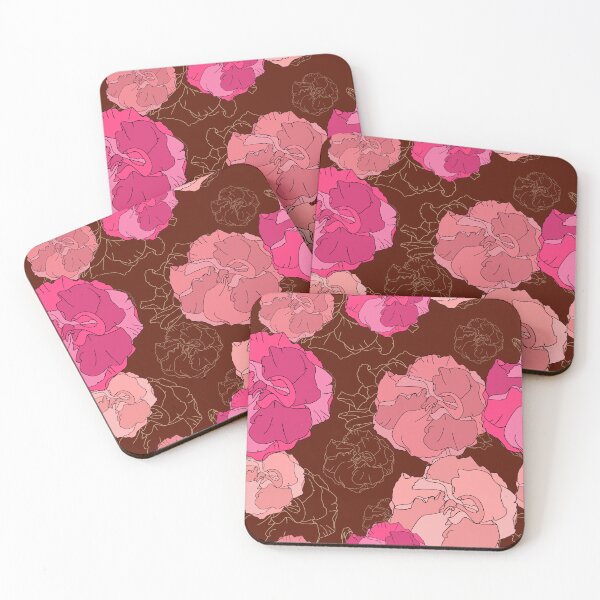 Item preview, Dark Floral Elegance – Pink Peony Pattern designed and sold by AlisaArtDecor.
