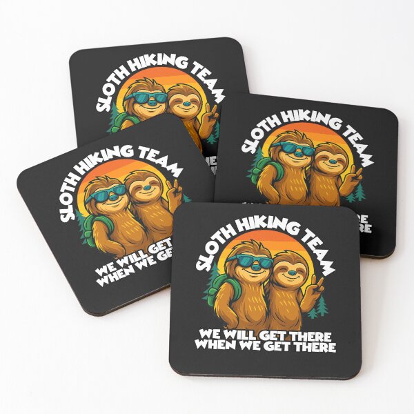 Item preview, Sloth Hiking Team Sunset designed and sold by Belarte.shop.
